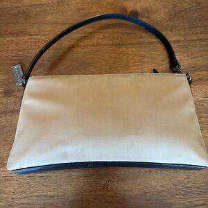 Vintage Coach Khaki and Black Shoulder Bag